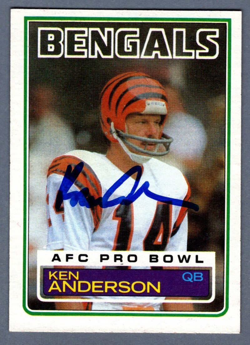 Ken Anderson Signed Autographed 1983 Topps #232 LSCM COA Cincinnati Bengals