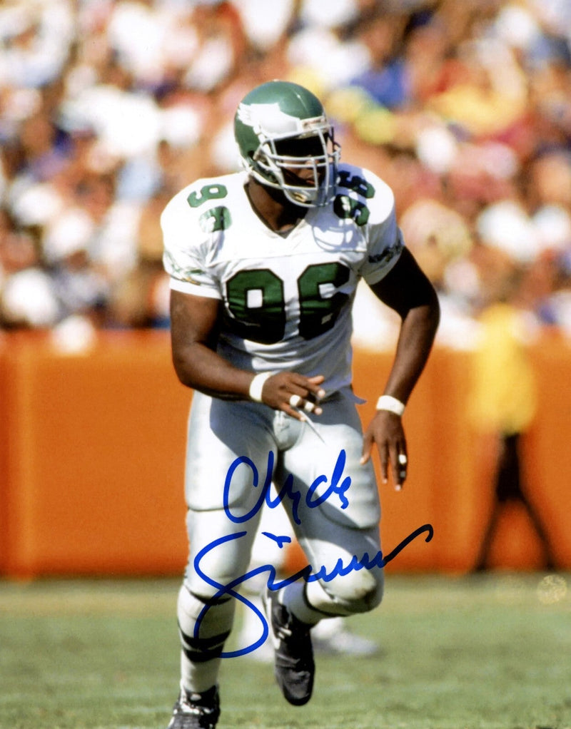 Clyde Simmons Signed Autographed Philadelphia Eagles 8x10 Photo LSCM COA