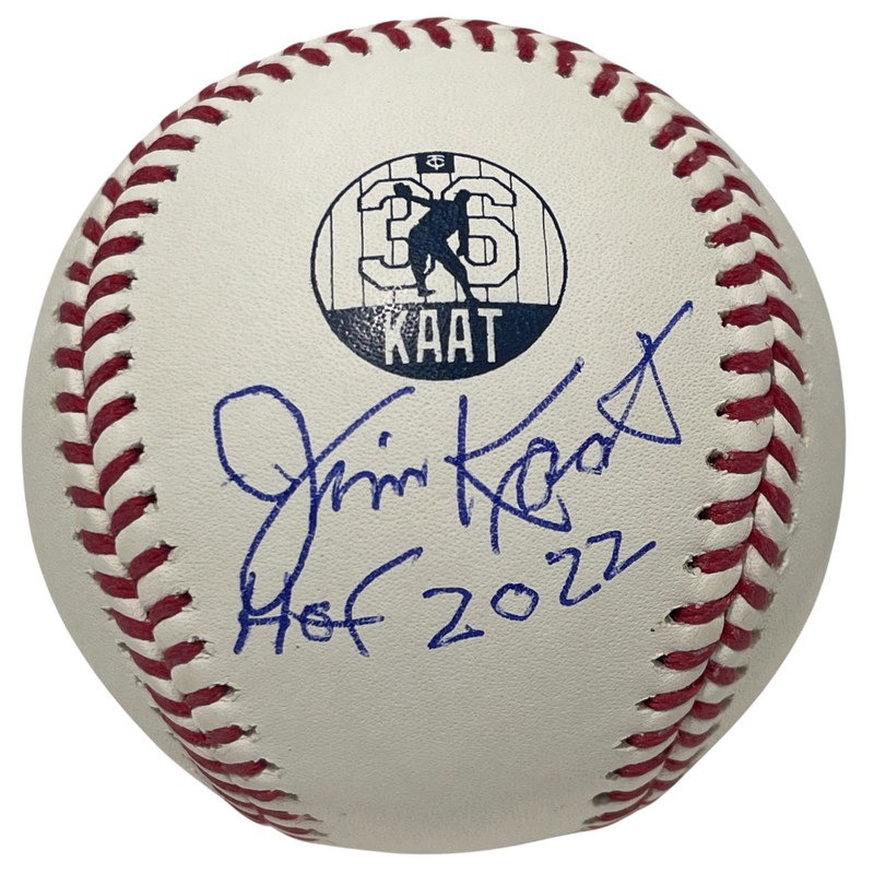 Jim Kaat Signed Retirement Logo ROMLB Baseball HOF 2022 Beckett Witness BAS COA