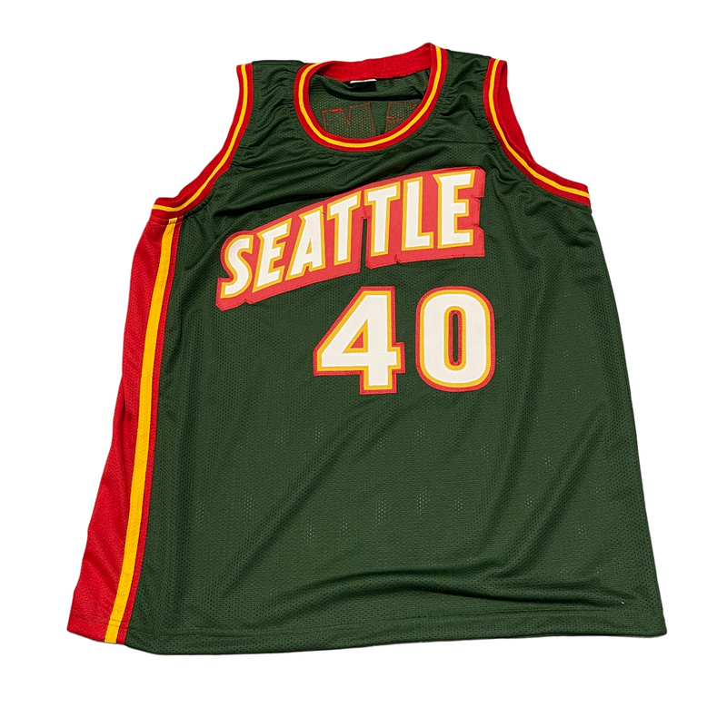 Shawn Kemp Signed Seattle Supersonics Custom Jersey Beckett Witness BAS COA