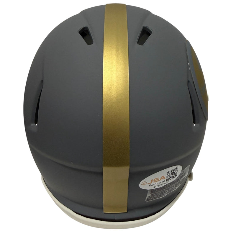 Minkah Fitzpatrick Signed Pittsburgh Steelers Slate Mini Helmet JSA Witness COA