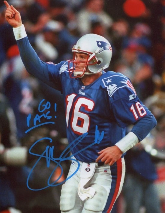 Scott Zolak Signed Autographed Patriots 8x10 Photo w/ Go Pats LSCM COA #2