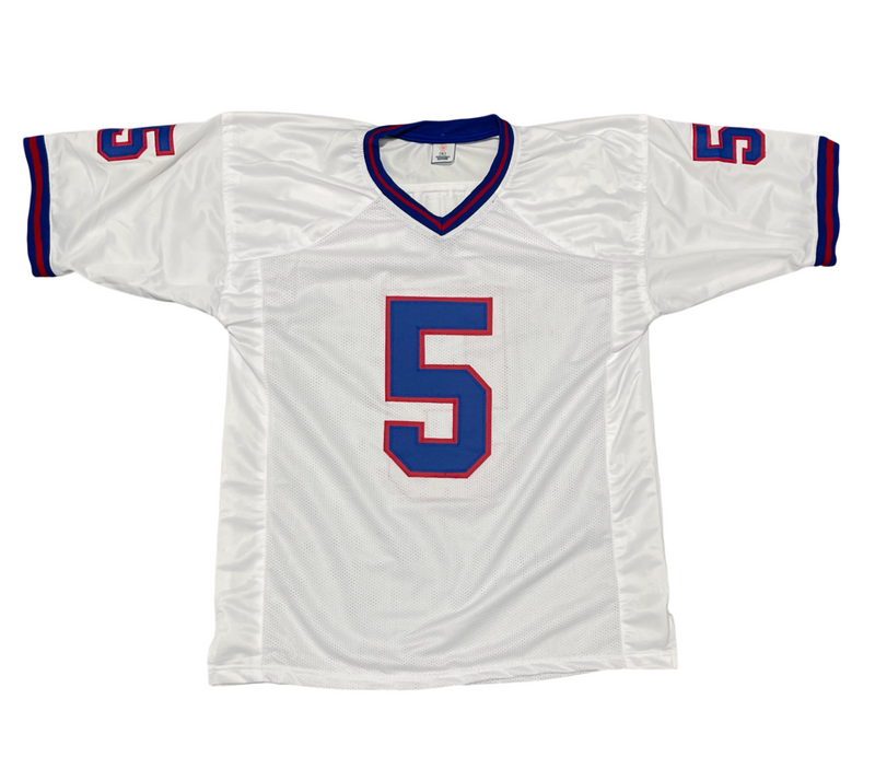 Sean Landeta Signed New York Giants Custom Jersey w/ 3 Ins Beckett Wit BAS COA