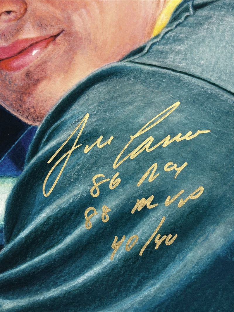 Jose Canseco Signed Auto 10x14 Topps Living Art Print /100 MVP ROY 40/40 JSA COA