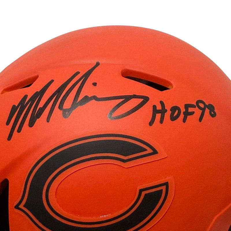 Mike Singletary Signed Chicago Bears Rave Mini Helmet w/ HOF 98 JSA WITNESS COA