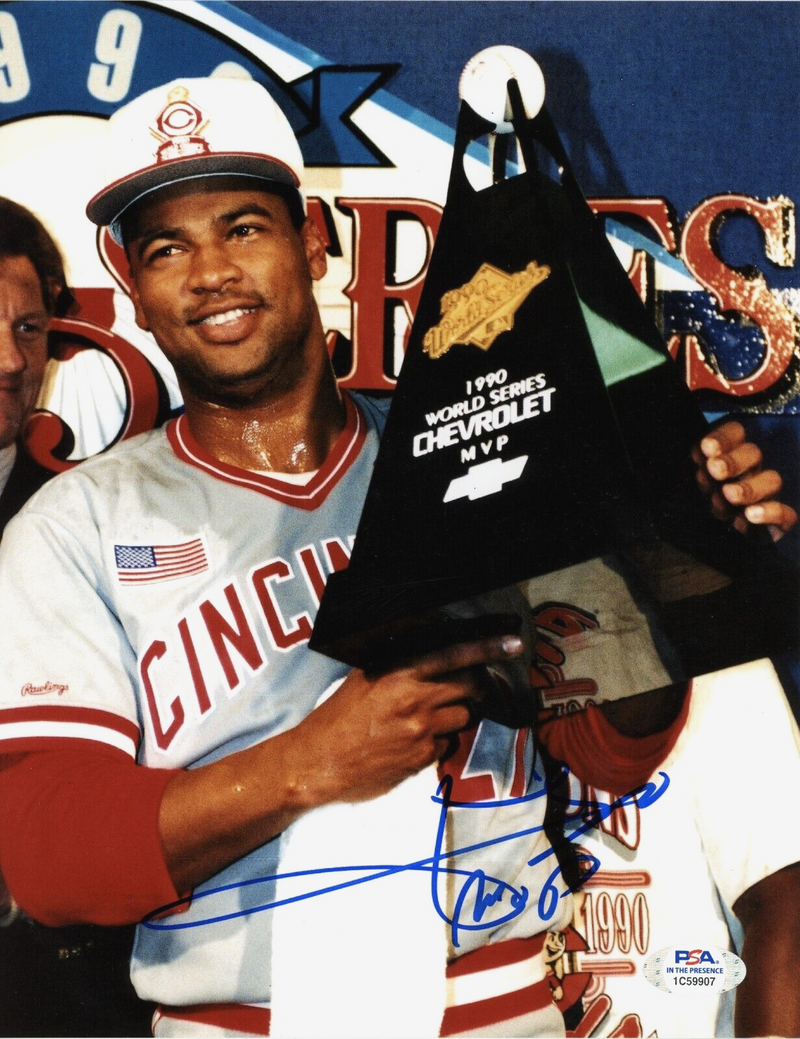 Jose Rijo Signed Autographed Cincinnati Reds 8x10 Photo w/ MVP PSA COA #1