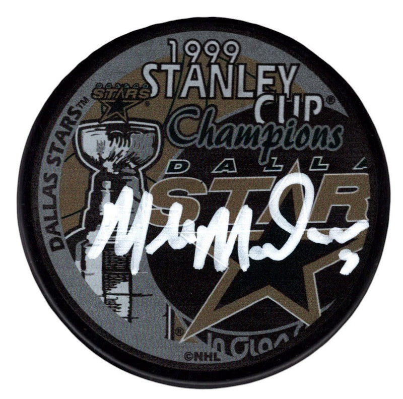 Mike Modano Signed Autographed Stars 1999 Stanley Cup Puck JSA Witness COA