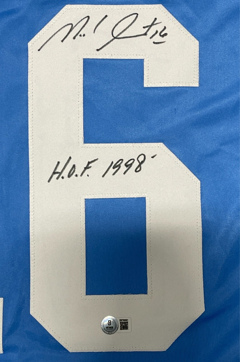 Michel Goulet Signed Quebec Custom Jersey w/ HOF 1998 Beckett Witness BAS COA