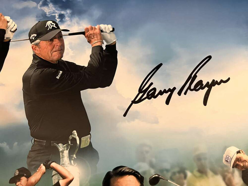 Tiger Woods & Gary Player Signed Auto 20x24 Photo Double Major 31/50 UDA COA