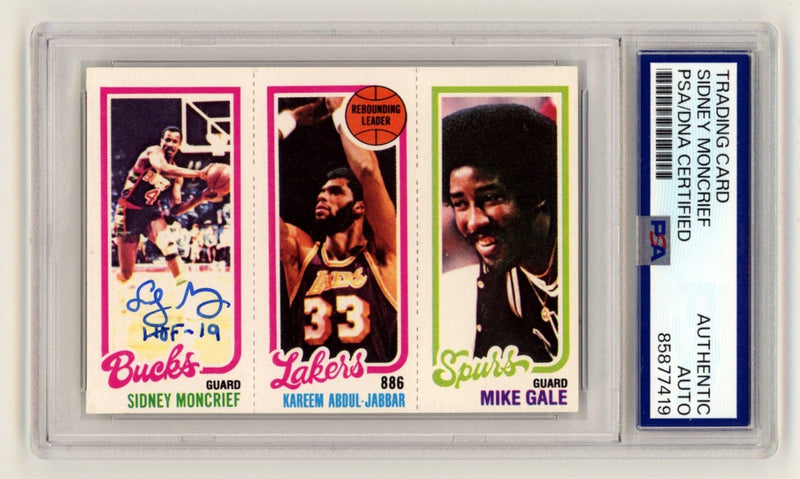 Sidney Moncrief 1980-81 Topps Signed Autograph RC w/ HOF 19 PSA Authentic Auto