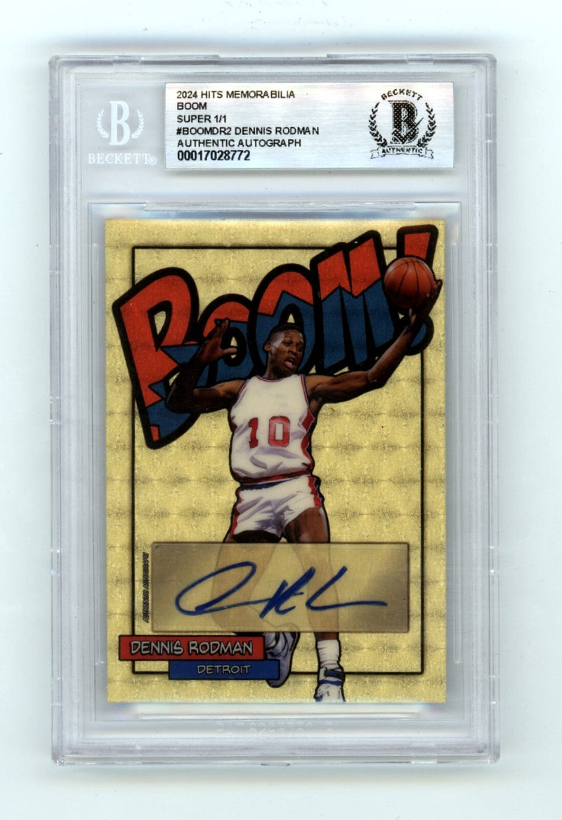Dennis Rodman 2024 Hits Memorabilia BOOM Super #1/1 Signed BGS BAS Auto Pistons