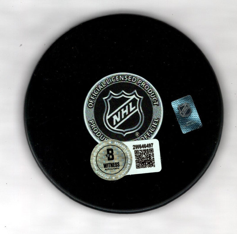Chris Chelios Signed Auto Red Wings Farewell Joe Puck w HOF 2013 Beckett BAS COA