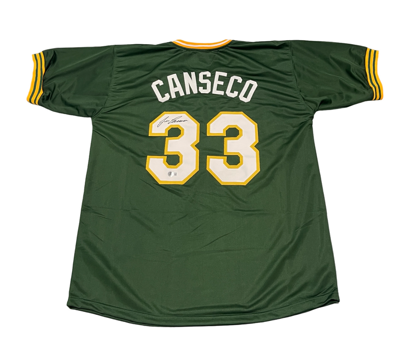 Jose Canseco Signed Oakland Athletics Custom Jersey Beckett Witness BAS COA