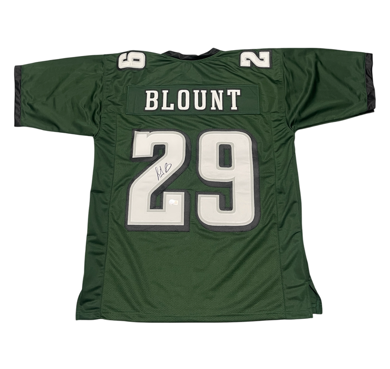LeGarrette Blount Signed Eagles Custom Jersey Beckett Witness BAS COA