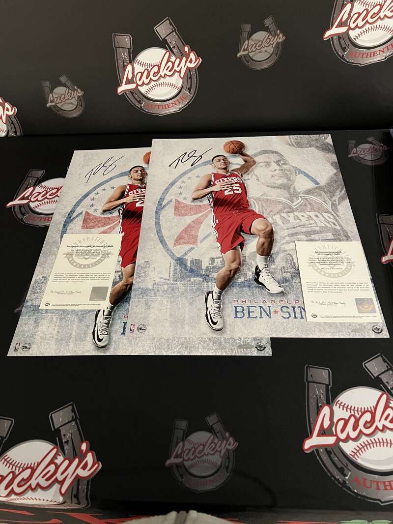 Ben Simmons Signed 16x20 Photo All Systems Go Upper Deck UDA COA 76ers