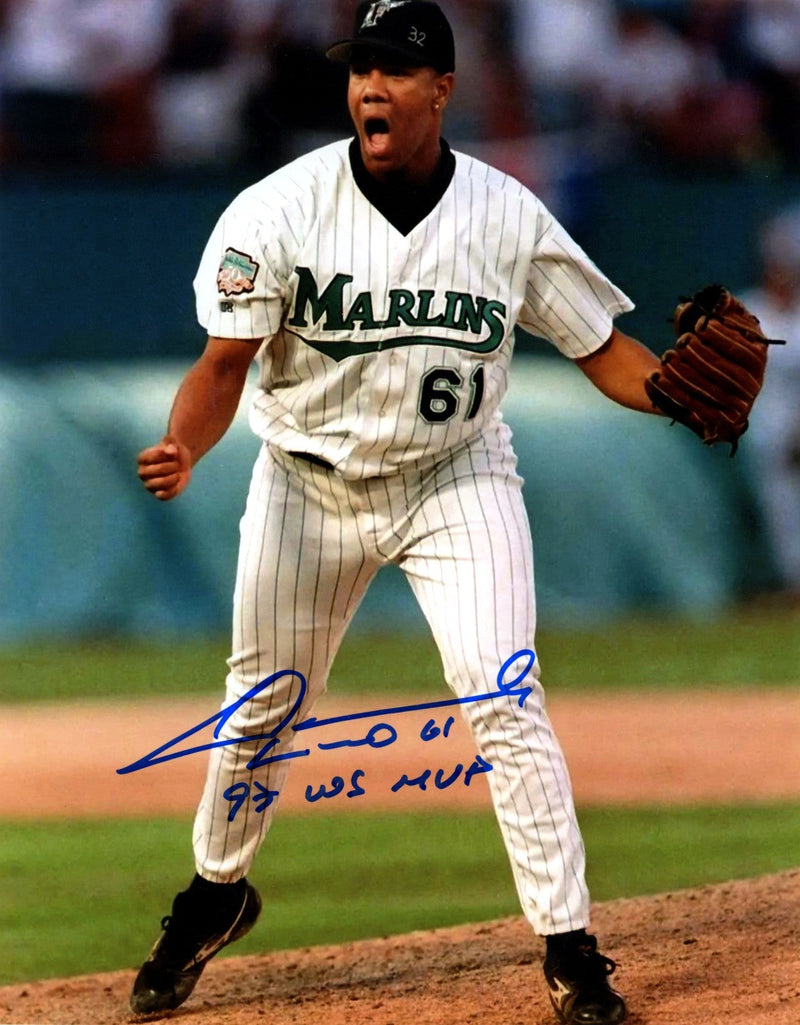 Livan Hernandez Signed Florida Marlins 8x10 Photo w/ 97 WS MVP LSCM COA #3