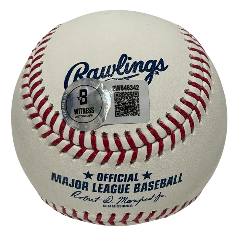 Jim Lonborg Signed Auto ROMLB Baseball w/ Mantle Last HR Beckett Witness BAS COA
