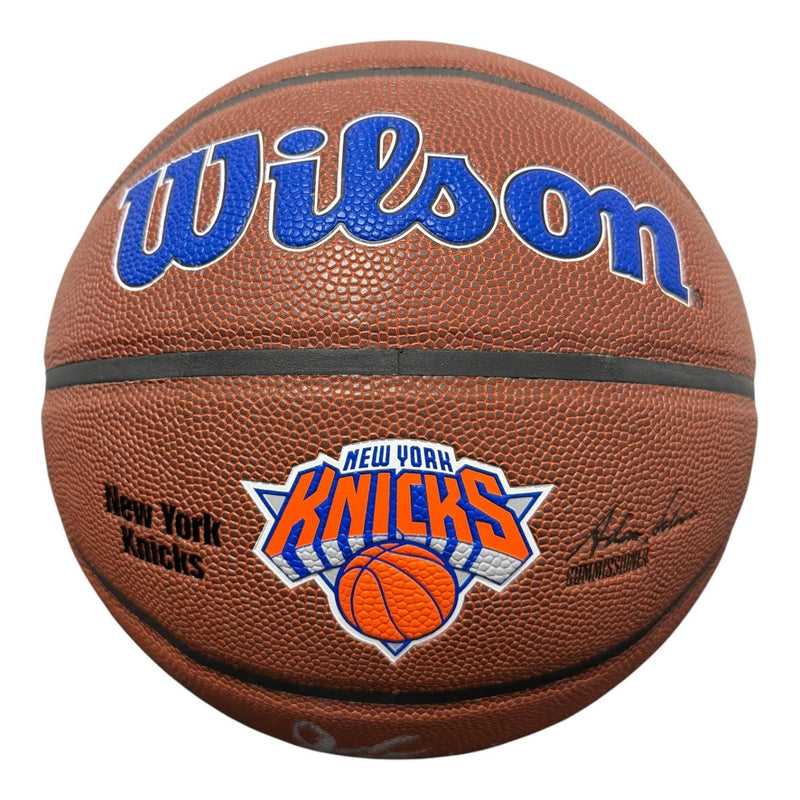 Gerald Wilkins Signed Autographed Knicks Basketball w/ Jordan Stopper JSA W COA