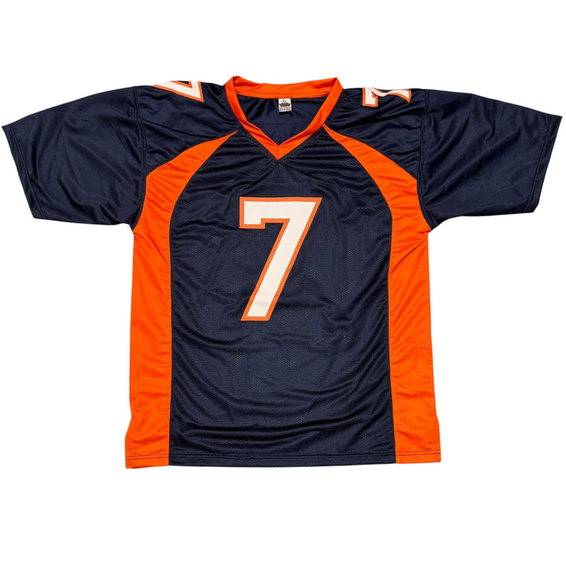 John Elway Signed Autographed Denver Broncos Custom Navy Jersey JSA COA