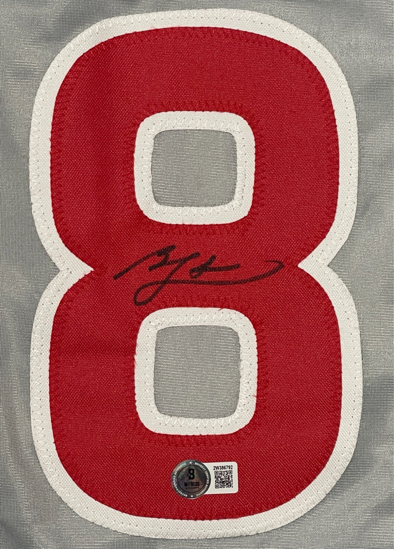 Ben Zobrist Signed Chicago Cubs Custom Jersey Beckett Witness BAS COA
