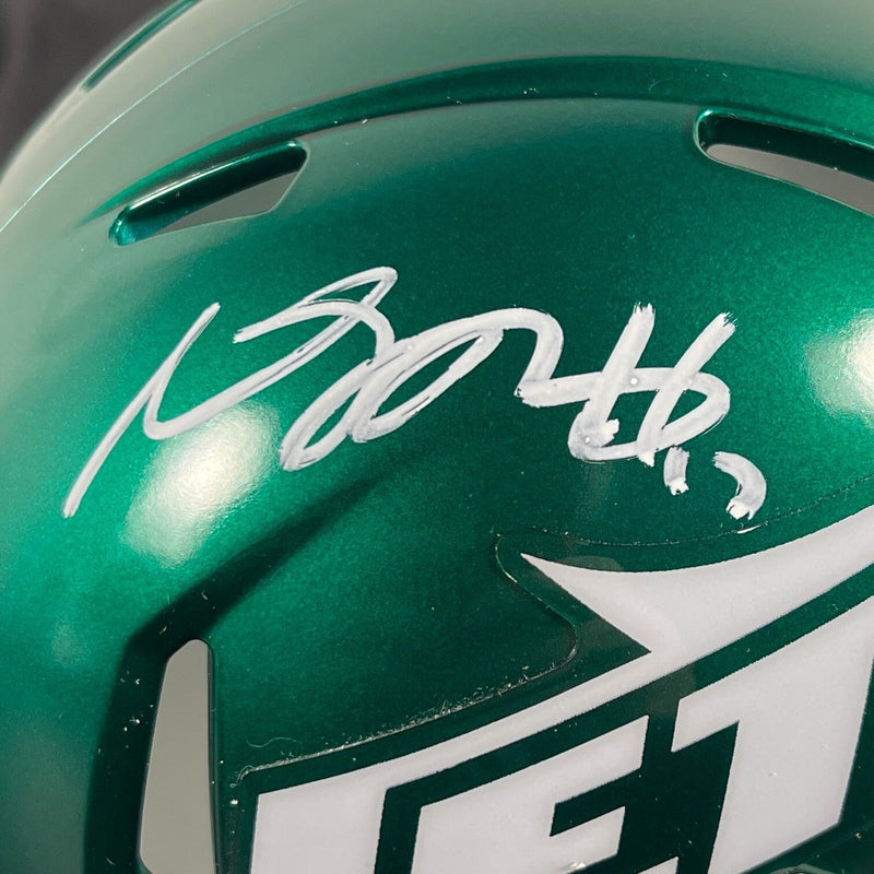 Davante Adams Signed New York Jets Speed Mini Helmet Beckett Witness BAS COA
