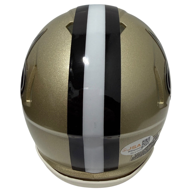 Rickey Jackson Signed Saints Speed Mini Helmet w/ HOF 2010 JSA Witness COA