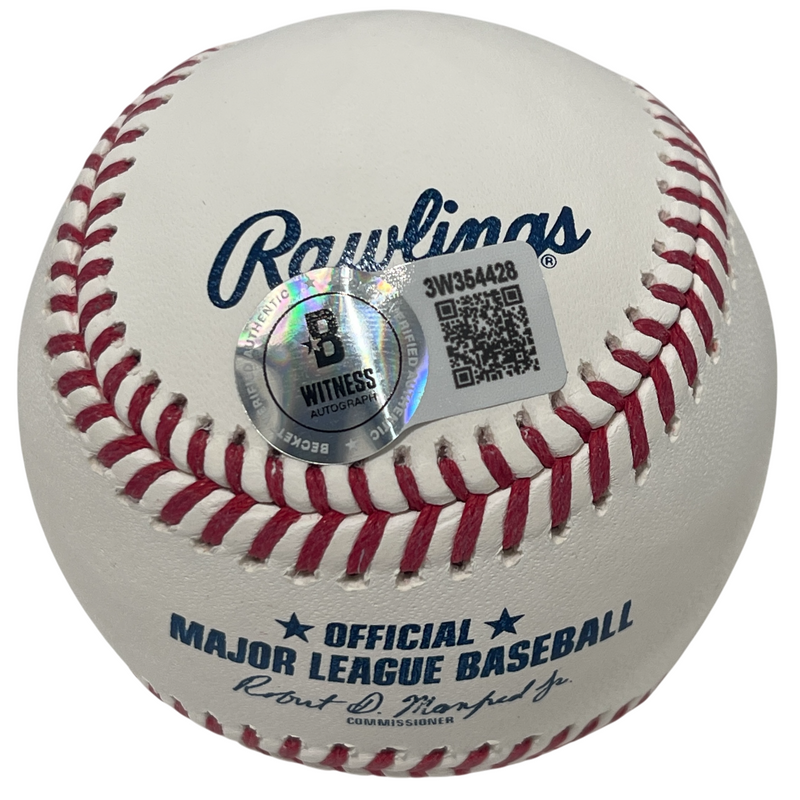 Gregg Jefferies Signed ROMLB Baseball w/ 2x AS Beckett Witness BAS COA