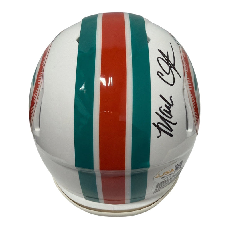Mark Clayton Signed Autographed Miami Dolphins TB Mini Helmet JSA Witness COA