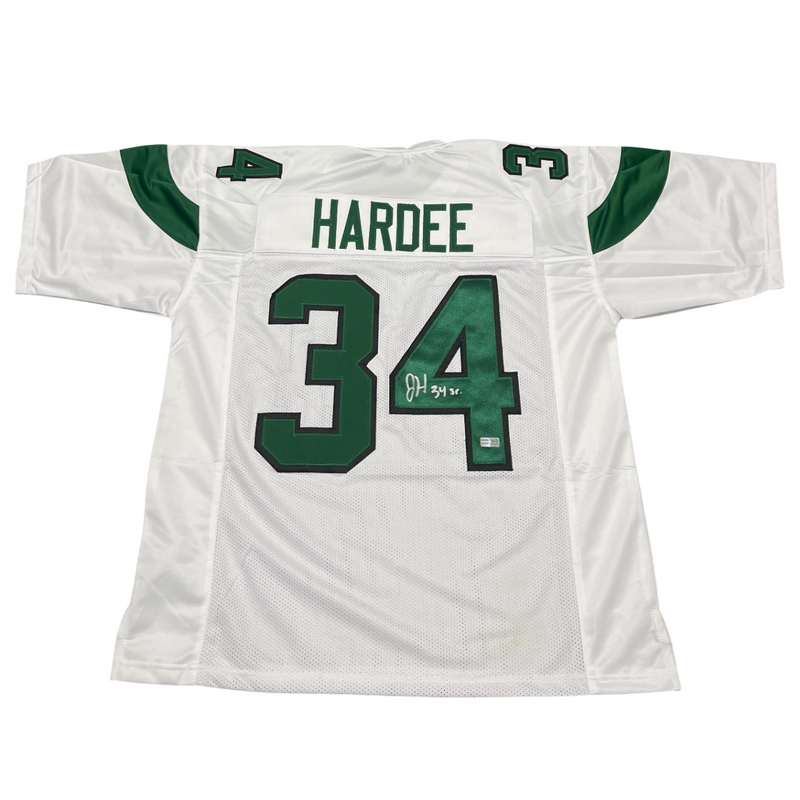 Justin Hardee Sr. Signed New York Jets Custom White Jersey TRISTAR Holo COA
