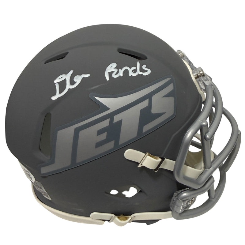 D'Angelo Ponds Signed New York Jets Slate Mini Helmet JSA Witness COA