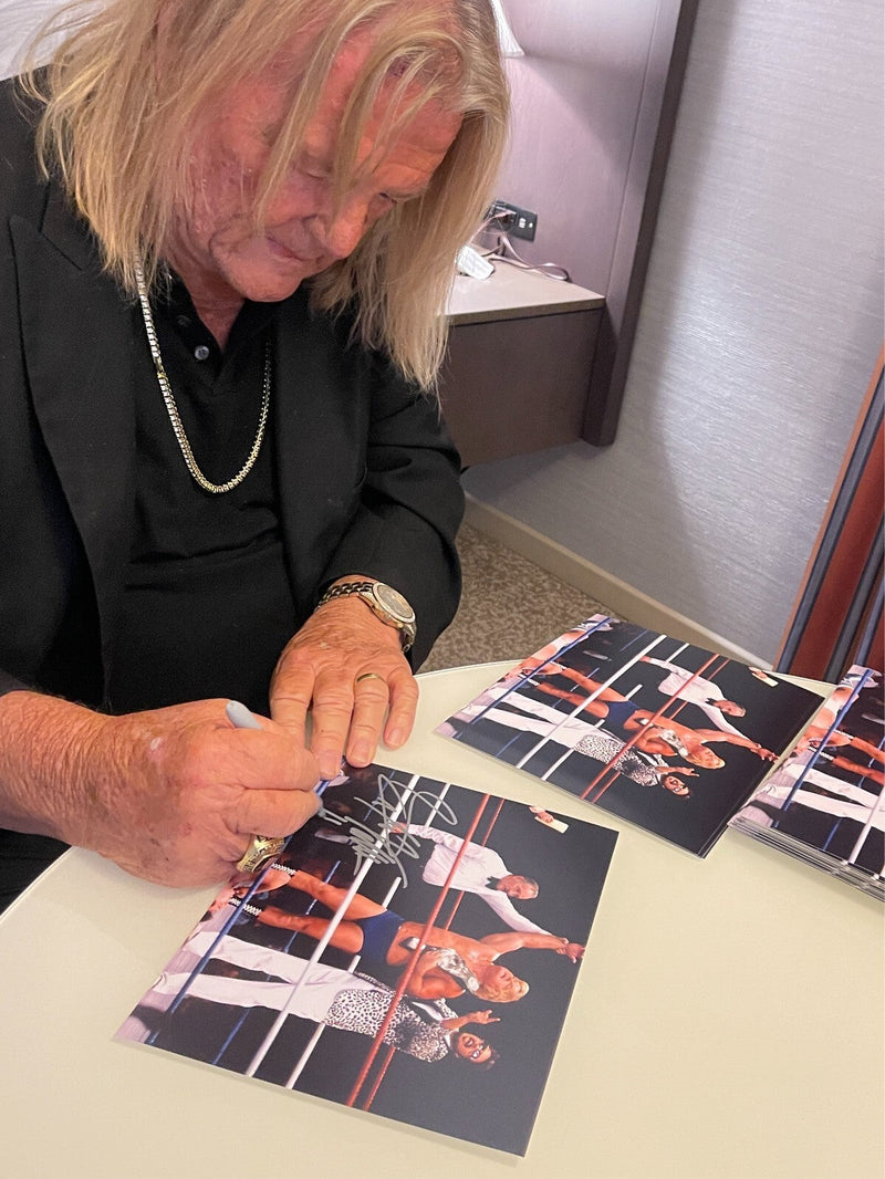 Greg Valentine & Jimmy Hart Dual Signed 8x10 Photo w/ HOF + 2 Insc LSCM COA