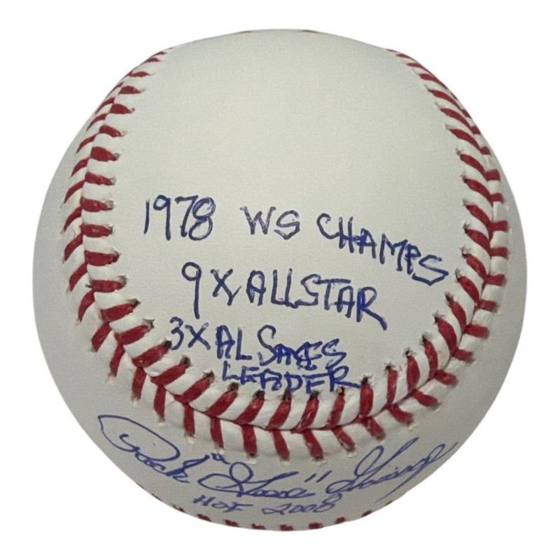 Rich "Goose" Gossage Signed ROMLB Baseball w/ 6x Stat Insc JSA COA Yankees HOF