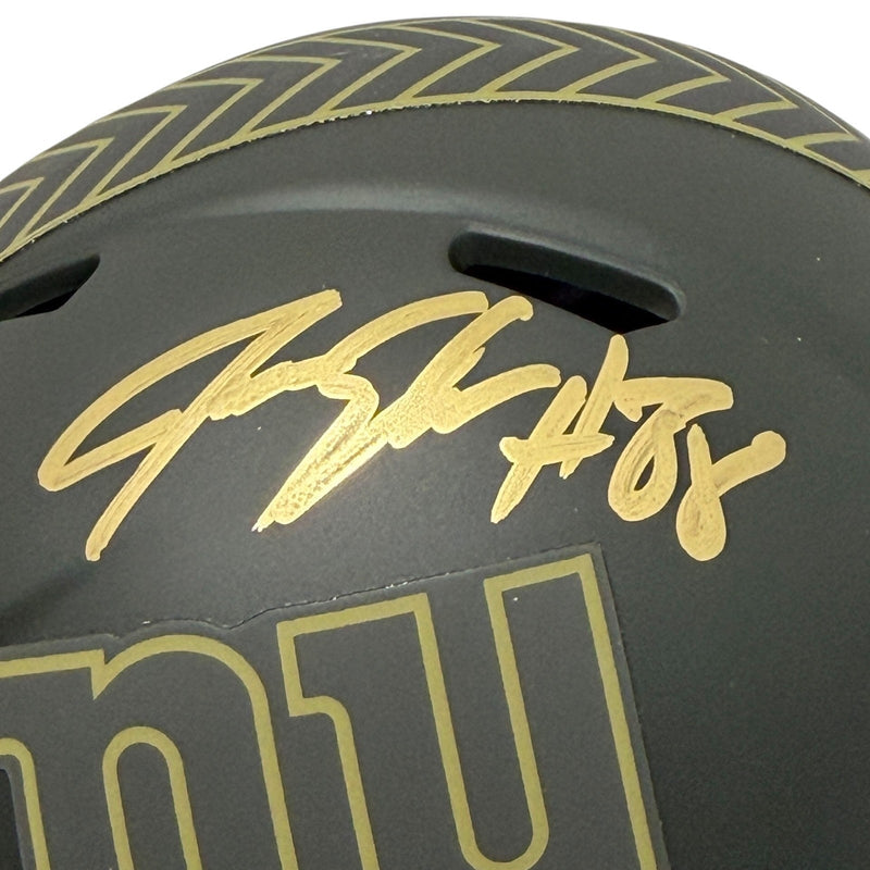 Jeremy Shockey Signed New York Giants Salute 25 Mini Helmet Beckett Wit BAS COA