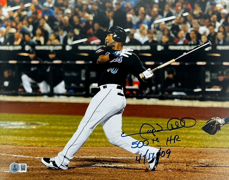Gary Sheffield Signed NY Mets 11x14 Photo w/ 500th HR 4/17/09 Beckett BAS W COA