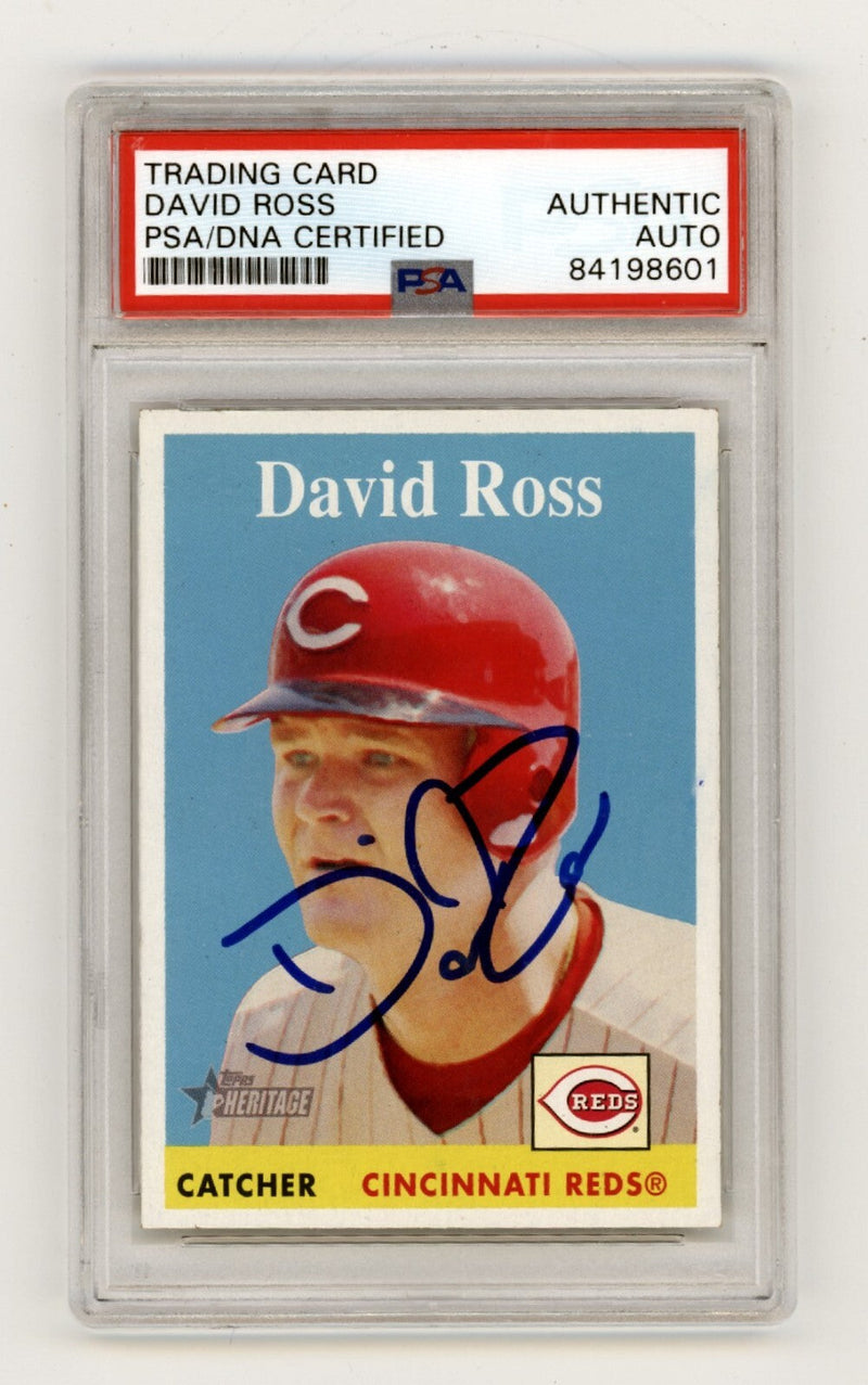 David Ross 2007 Topps Heritage #73 Signed PSA Authentic Auto Cincinnati Reds
