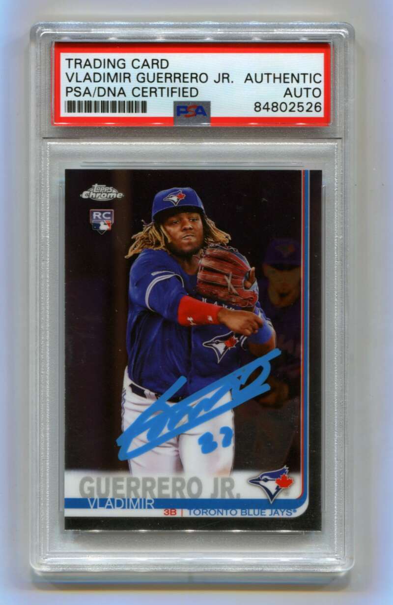 Vladimir Guerrero Jr 2019 Topps Chrome Update 21 RC Signed PSA Authentic Auto