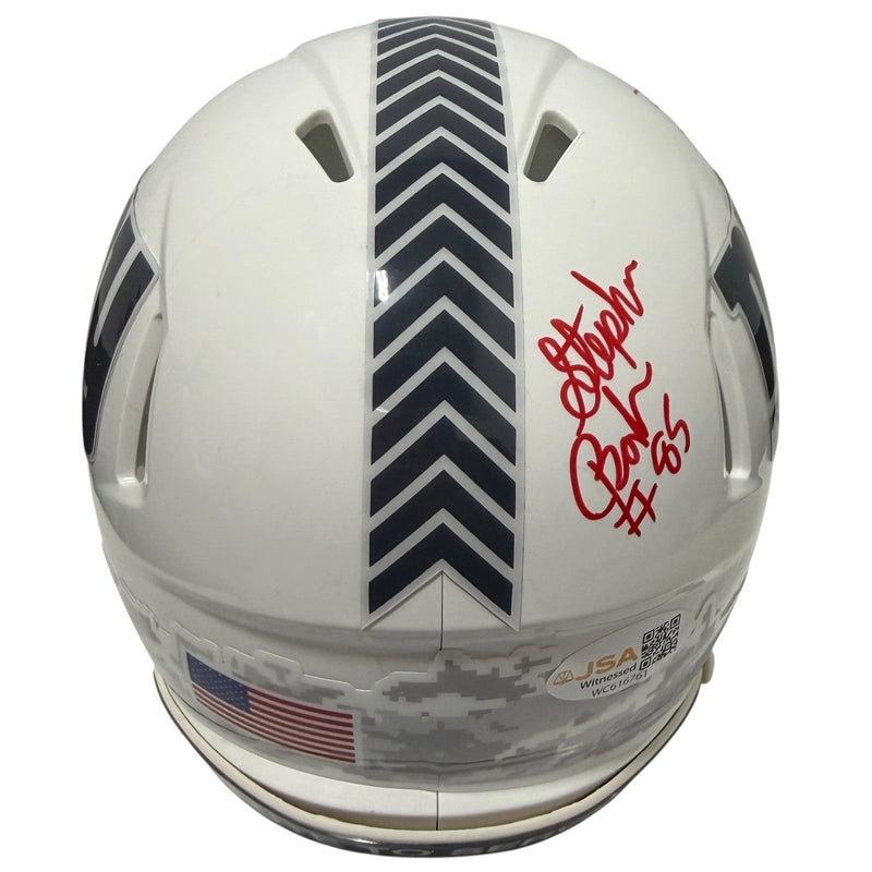 Stephen Baker Signed Giants Salute 24 Mini Helmet w/ 2x Insc JSA Witness COA