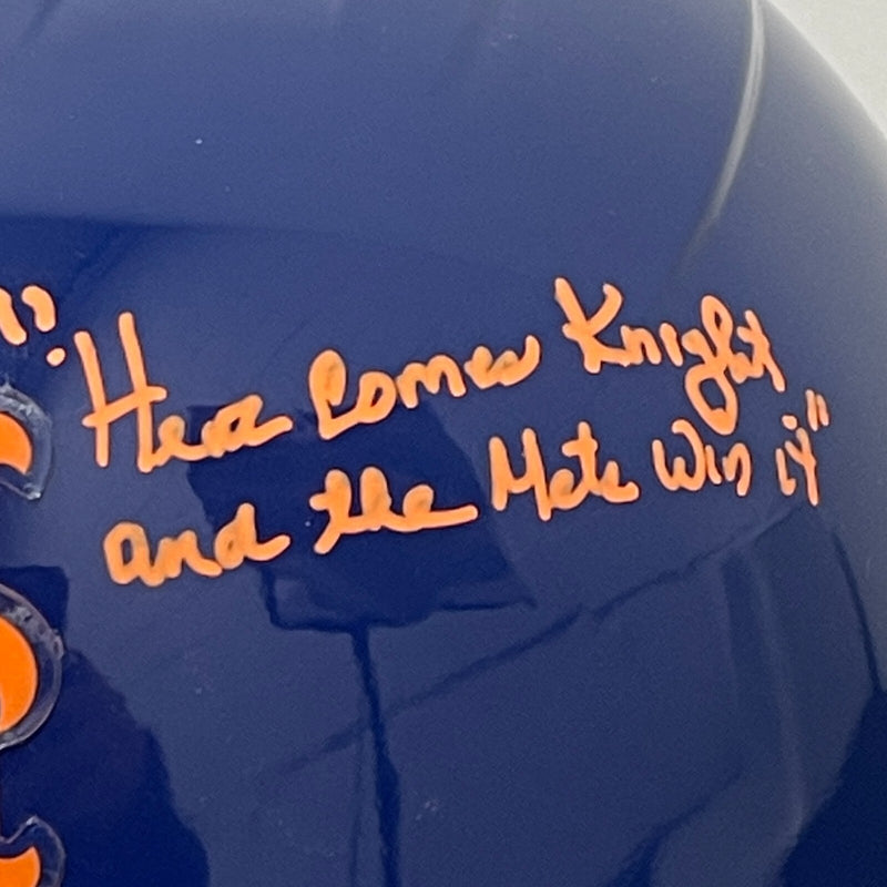 Ray Knight Signed Auto Mets Full Size Batting Helmet w Multi Ins Beckett BAS COA