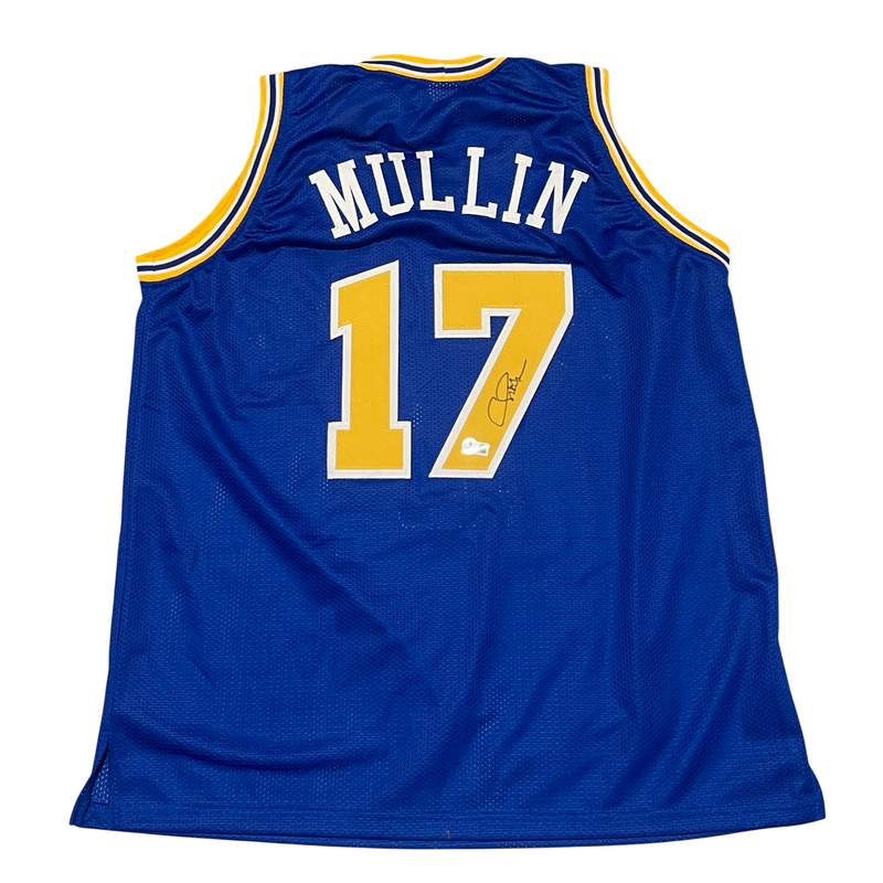 Chris Mullin Signed Golden State Warriors Custom Jersey Beckett W BAS COA