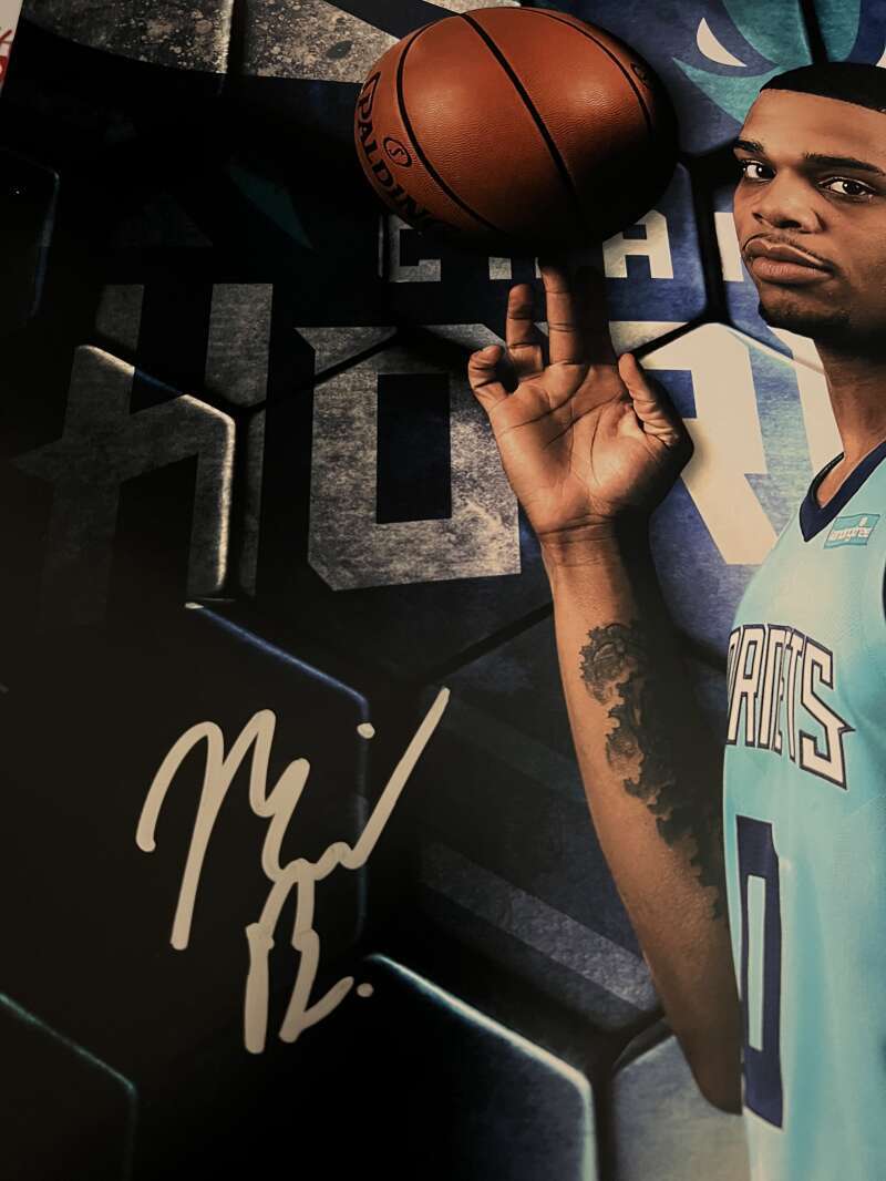 Miles Bridges Signed Auto 20x24 Photo Next Upper Deck UDA COA Hornets NBA Draft