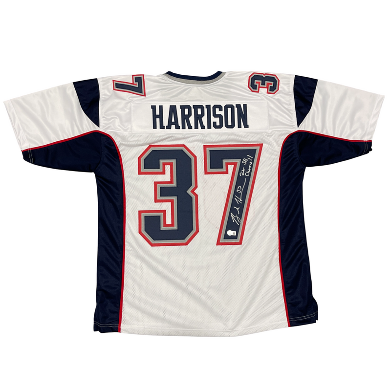 Rodney Harrison Signed NE Patriots Custom Jersey w/ 2 SB Champ Beckett W BAS COA