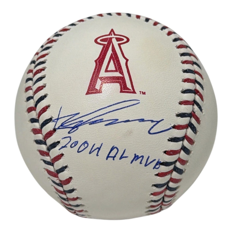 Vladimir Guerrero Signed LA Angels Logo Baseball w/ 2004 AL MVP JSA Witness COA