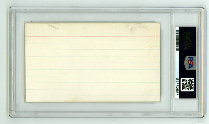 Walter Alston Signed Autographed 3x5 Index Card Cut PSA Authentic Auto Dodgers
