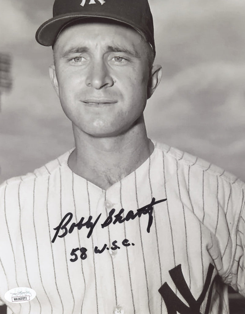 Bobby Shantz Signed New York Yankees 8x10 Photo w/ 58 WSC JSA COA #3