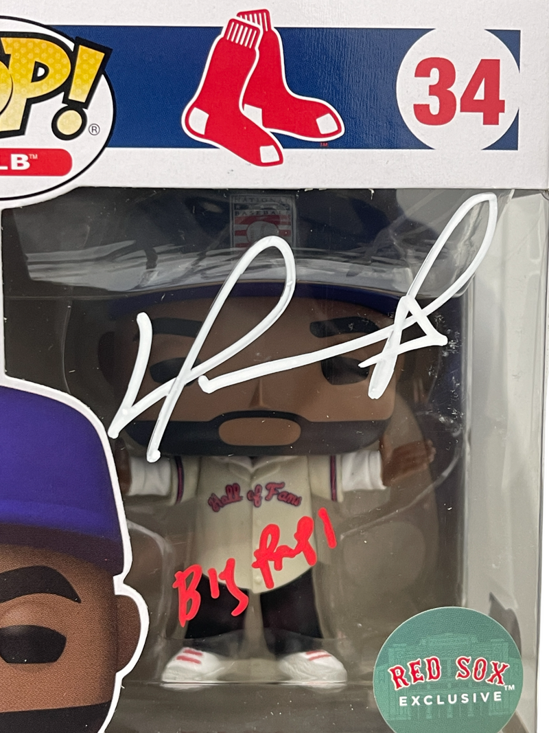 David Ortiz Signed SGA Red Sox Funko Pop 34 w/ Big Papi Beckett Witness BAS COA
