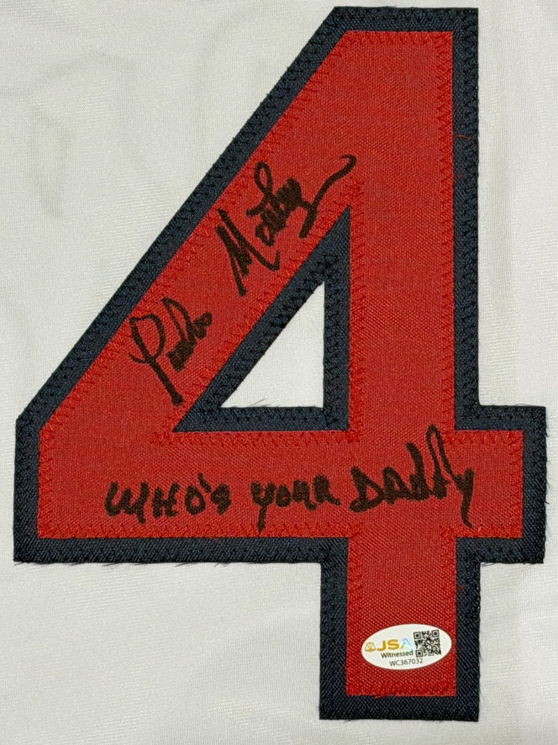 Pedro Martinez Signed Red Sox Custom Jersey w/ Who's Your Daddy JSA Witness COA