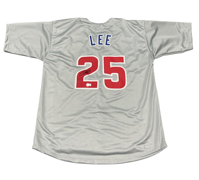 Derrek Lee Signed Chicago Cubs Custom Jersey Beckett Witness BAS COA