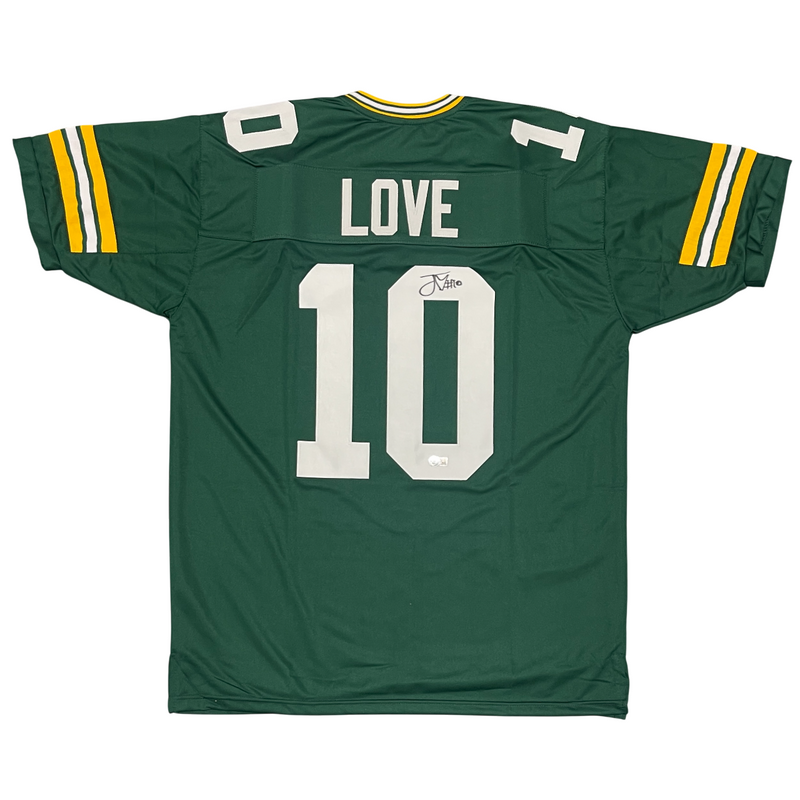 Jordan Love Signed Green Bay Packers Custom Jersey Beckett Witness BAS COA