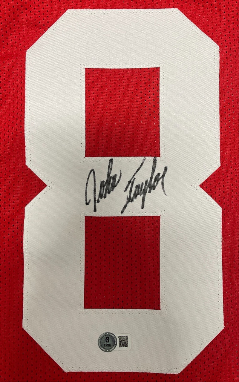 John Taylor Signed San Francisco 49ers Custom Jersey Beckett Witness BAS COA