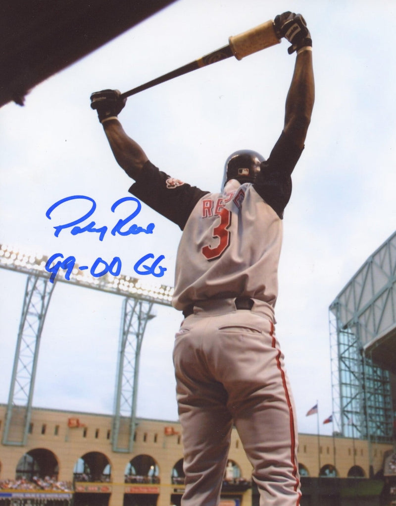 Pokey Reese Signed Cincinnati Reds 8x10 Photo w/ 99-00 GG LSCM COA
